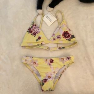 Yellow Floral Swimsuit